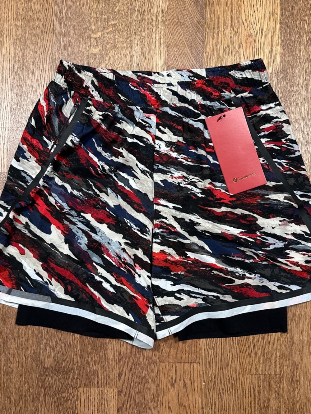 NWT Lululemon Surge Shorts 6" Lined Lunar New Year Limited Camo Shorts Mens M